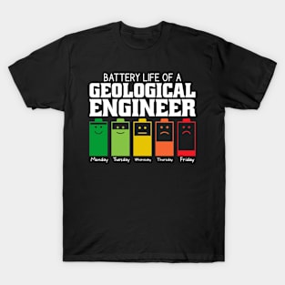 Battery Life Of A Geological Engineer T-Shirt